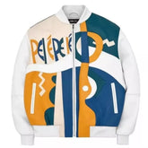 Men's Pelle Pelle cowhide Leather Picasso Plush Multicolor Real Bomber Jacket